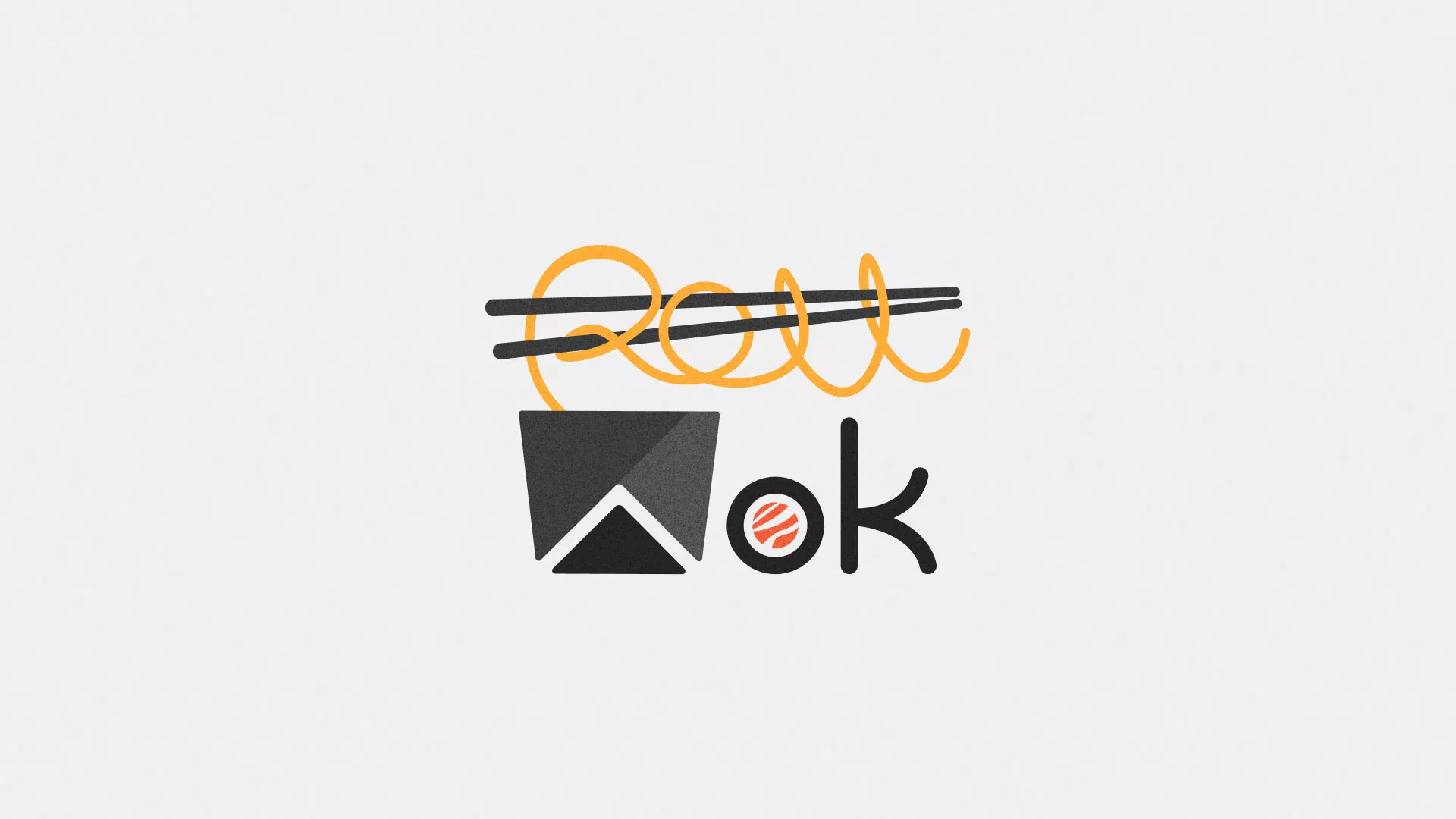 Разработка логотипа суши-бара «Roll Wok Club» в Свирске